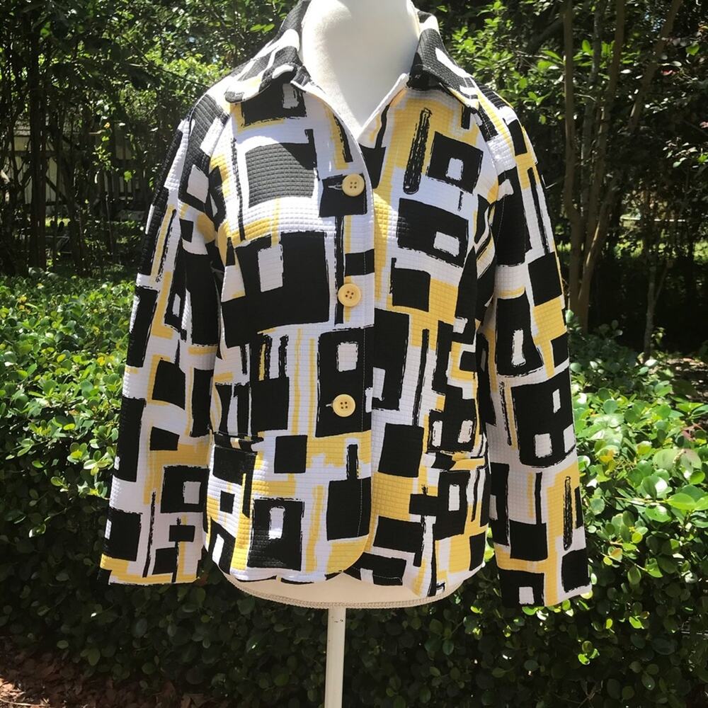 Erin London Retro MOD Geometric printed jacket